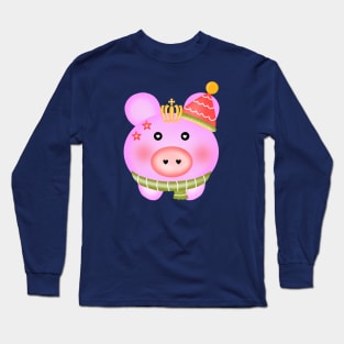 Cute christmas pig Long Sleeve T-Shirt